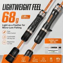 HASIDA Butterfly Korean Guide Dual-Action Pneumatic Mechanical Sound 3D Sculpted Reel Seat Lightweight 68G Spinning Reel/Lure Fishing Rod - Black - View 3