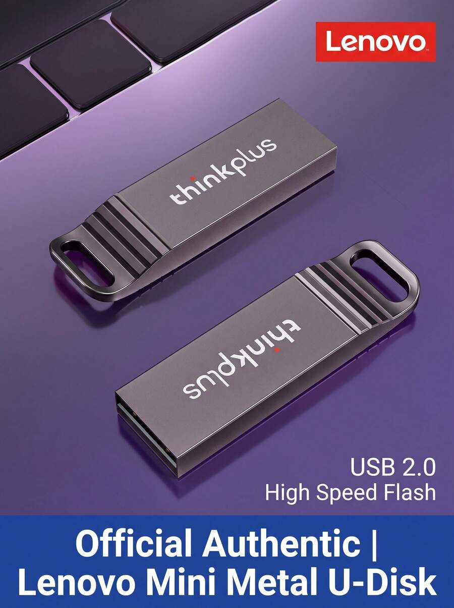 Lenovo ThinkPlus MU221 Series 8GB/16GB/32GB/64GB Portable SSD USB 2.0 Metal Durable Essential For Business Office And Study Data Storage - View 1