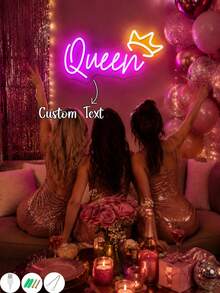 1 Buah Lampu Neon LED Kustom dengan Desain Mahkota, Dekorasi Dinding Neon Ratu, Lampu Neon Akrilik Merah Muda untuk Pesta Malam Perempuan, Dekorasi Pesta Ulang Tahun, Dekorasi Pesta Pernikahan, Latar Belakang Photo Booth, Dekorasi Kamar, Hadiah untuknya - Aneka warna 5 - View 1