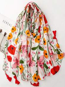 Poliéster con Estampado Floral - Multicolor - Ver 20