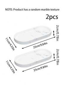 1pc/2Pcs Bathroom Vanity Tray, 9.8" X 4.3" Oval Silicone Soap Dispenser Trays, Shatterproof Kitchen Sink Organizer For Soaps Keys Candle Trinket - Multicolor - View 17