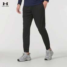 Under Armour Celana jogger pria polos, simpel, sporty, kasual, dan serbaguna. - Hitam - View 9