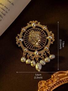 1pcsGolden Hand Earrings Vintage Book Brooch  Accessories Suitable For Women's Daily Wear - Gold - View 2