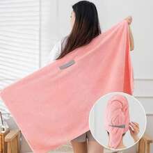 1pc Quick-Dry Absorbent Microfiber Hair Towel Headband For Women, Suitable For Long, Curly, Wet Hair, Fast Drying And Anti-Frizz, With Elastic Band, Foldable Into Bath Towel, Great Mother's Day Gift For Mom - Multicolor - View 14