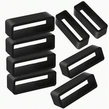 5pcs Watch Band Fixing Rings Buckle 18/20/22MM Rubber Ring Buckle Watch Smart Sports Silicone Accessories Replacement Watch Band Parts Suitable For Most Watches - Black (No Fixed Point) - View 2