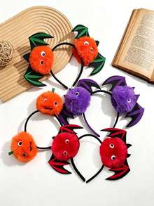 Halloween Plush Bat Headband - Multicolor - View 5