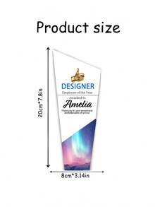 1pc Customized Engraved Acrylic Trophy With Logo And Text, Personalized Annual Employee Award Plaque, Corporate Office Recognition Retirement Trophy, Business Employee Recognition Ceremony Prize - Multicolor - View 7