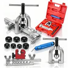 7-Loch-Rohraufweitwerkzeug Aus Kohlenstoffstahl Mit 45° Einfach-/Doppelaufweitung, Professionelles Rohrreparatur-Set Für Kupfer, Aluminium, Messing & Baustahl – Ideal Zum Aufweiten Von Klimaanlagenleitungen, Bremsleitungsformung & Für Die Präzise Fertigung in Der Werkstatt. - Satz - Übersicht 8