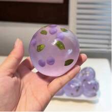 1 buah Bola Squishy Buatan Tangan Manik Anggur Ungu, Mainan Remas Tekstur Minyak Kelapa, Mainan Pereda Stres Lembut dan Lentur, Bola Dekompresi Sensorik Buah Realistis, Hadiah Relaksasi Buatan Tangan Kreatif untuk Remaja & Dewasa - MultiWarna - View 3