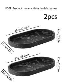 1pc/2Pcs Bathroom Vanity Tray, 9.8" X 4.3" Oval Silicone Soap Dispenser Trays, Shatterproof Kitchen Sink Organizer For Soaps Keys Candle Trinket - Multicolor - View 20