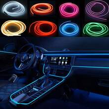 Dây đèn LED viền ô tô 3m ánh sáng lạnh, đèn trang trí nội thất ô tô dạng kẹp, dây đèn phát sáng - Ánh sáng xung quanh - Xem 2