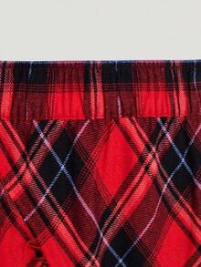 Adidas Originals Women's VDAY SKIRT Plaid Sports Skirt KT6382 - Red and Black - View 5