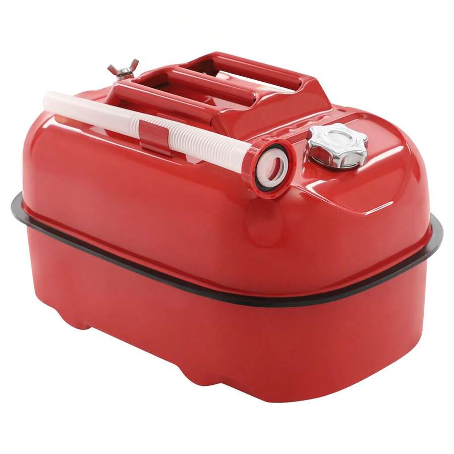 HaroldDol 20L Portable Fuel Tank With Hose, Petrol And  Fuel Storage Container 4.4 Gallon, Leak Resistant Fuel Can For RV Motorcycle Outboard Engine Camping Use Red 44cm[Ideal Daily Accessory] - Default@QC6SY8-000100 - View 1
