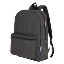 Baroni Home Zaino a Spalla Foderato con Braccioli Regolabili e Manico, Borsa Unisex da Viaggio, Scuola, Vacanza Capiente con Tasca Frontale, 20L,10X46X39 cm, - Nero - Visualizzare 1