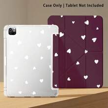 Heart Pattern Painted Effect Tablet Protective Case With Stand, Compatible With Honor 8/9/10/X8/X8A/X9/X8Pro/X9Pro, MatePad SE 11"/MatePad 11"/11.5", MatePad Pro, Apple 10th/11th Gen 2025 (A16), Galaxy Tab A7/A9 And Other Popular Models - Style 12 - View 6