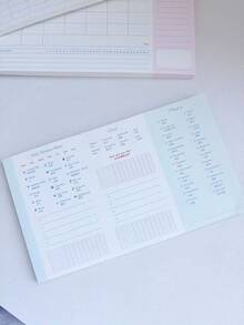 50pcs Multi-Layout Planner Refill Pages, Monthly Planner Health Dashboard Daily Plan Tracker Inserts, Loose-Leaf Notebook Inner Pages, School Supplies, Back To School Supplies, Habit Schedule Notebook Binder Refill Pages - A - View 9