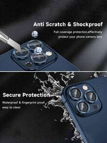 CASECOPS 3Set/9Pcs 9H Tempered Glass Camera Lens Protector With Metal Ring – Compatible With IPhone 17/17 E/17 Air/17 Pro/17 Pro Max/16/16 Pro/16 Plus/16 Pro Max/14 Pro (6.1-Inch) And 14 Pro Max (6.7-Inch); Features Scratch-Resistant HD Coverage And A Metal Ring For Maximum Protection. - Blue-9pcs - View 5