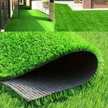 Césped Artificial Alfombra 2m x 5m Pasto Sintético Suave, Impermeable para Patio, Terraza, Decoración Exterior, Mascotas y Zonas de Juegos - Alfombra de césped 2*5m - Ver 12