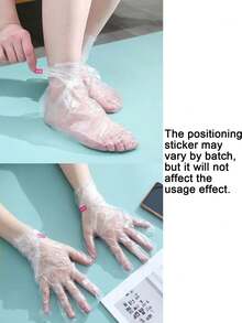 100pcs Disposable PE Foot Mask Liners With Adhesive Backing, Transparent Plastic Foot Socks, Suitable For Home Foot Care, Foot Therapy Moisturizing Care, Tear-Resistant Foot Care Covers, Multi-Purpose, Suitable For Salon, Shoe Fitting, Dorm, Travel, Back To School - Multicolor - View 8