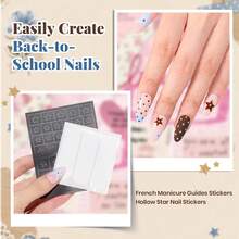 Beetles 6 Colors That Girl Routine Gel Nail Polish Set, Back-To-School Fall Gel Kit With 2-In-1 Nail Art Pen, Star & French Nail Stickers, Long-Lasting Soak Off UV LED Gel For Salon & DIY Manicures - 6 Colors That Girl Routine - 查看 5