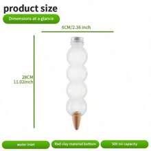 1/2/5 cái thiết bị tưới cây tự động dung tích lớn mới, bóng nước tự hấp thụ trong suốt với đầu đất sét, phù hợp làm nút tưới nhỏ giọt chậm cho cây trồng trong chậu, dụng cụ tưới cây rảnh tay cho gia đình và làm vườn - Nhiều kiểu dáng - Xem 11