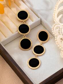 1 Pair Fashionable Oversized Oil Drop Earrings For Women - Geometric Teardrop Earrings - View 13