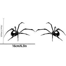 1 Pair Halloween Dark Spider Motorcycle Stickers, Black & White, Vinyl Waterproof UV Resistant, Suitable For Cars, Motorcycles, Helmets, Body, Windows, Motorcycle Personalized Modification Scratch Cover Stickers - Spider - View 7