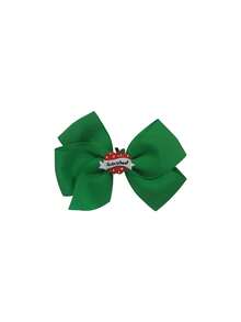 2Pcs Red Hair Clips ABC Blackboard Children Hair Bow Back To School Hair Barrettes For Girls Cute Kids Hairbows For First Day Of School - Green - View 6