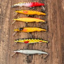 6pcs Floating Barracuda Minnow Lure Set, Slim Bionic Hard Bait, Pike Bass Freshwater Saltwater Fishing Lure Combo - Multicolor - View 7