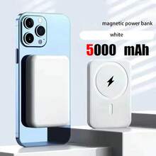 GAWFOLK 粉色 10000mAh 磁吸式无线充电宝，内置 3 根快充线及 LCD 显示屏 | 22.5W 便携式充电器，适用于 16/15/14/13 及安卓手机 | 时尚粉色，配有挂绳，是情人节礼物、旅行、徒步及日常通勤的完美之选 | 可靠的应急备用电源及便携式充电器（粉色充电宝），旅行必备好礼 - 彩色 - 查看 16