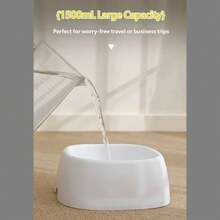 1500ml Floating Pet Water Bowl, Anti-Moisture Mouth Design, Transparent Floating Water Dispenser, Suitable For Cats And Dogs, Anti-Splash, Suitable For Bichon Frise And Small To Medium Pets - 1.5L - View 9