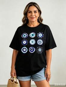 Women Senior T-Shirts & Tops - Black - View 4