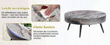Round Coffee Table Black Modern 70cm - Side Table Minimalist Design - 黑色 - 查看 11
