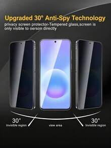 4片裝 Galaxy 螢幕保護貼－ Galaxy A57 5G 隱私防窺鋼化玻璃螢幕保護貼，9H 硬度，黑色，防氣泡、防刮 - 黑色 - 查看 3