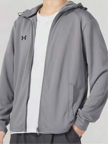 Under Armour Jaket Olahraga Luar Ruangan Pria Baru, Kasual, Nyaman, Tahan Angin, untuk Latihan - Grey - View 2