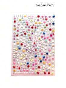 Approx. 335pcs Rhinestone & Pearl Hair Accessories, Rhinestone Stickers, Self-Adhesive Stickers, Diamond Decorations, Pearl Hair Accessories - Multicolor - View 10