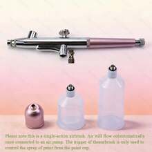 Boquilla para tatuajes, aerógrafo portátil, boquilla de 0.3 mm, pistola de pulverización de acción simple para arte de uñas, pintura de modelos, manualidades, versátil. - Rosa Oxidada - Ver 4
