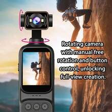 4K High-Definition Wifi Sports Camera, Handheld Video Shooting Camera, Equipped With A 270-Degree Rotating Lens, 2-Inch Display, 64Gb Sd Card, Loop Recording Function, 7-Hour Battery Life, Built-In Sound Microphone, Suitable For Outdoor Sports - View 11
