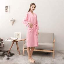 2026 New European & American Style Couple Robes, Spring/Summer Pure Cotton Absorbent Quick-Dry Women's Couple Robes - Multicolor - View 7