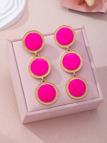 1 Pair Fashionable Oversized Oil Drop Earrings For Women - Geometric Teardrop Earrings - View 9
