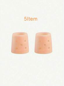 5/10/20pcs Silicone Toe Caps - Breathable Perforated Design, Suitable For Running, Hiking, Skating And Dancing - Soft Elastic Hand Washable With Finger Clip Design - Neutral Style, Beige - Multicolor - View 7