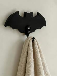 2pcs Halloween Black Bat Key Hooks, Wooden Creative Decorative Crafts - Multicolor - View 9