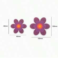 10pcs Non-Slip Flower Stickers For Bathroom Bathtub, Cartoon Letter Dog Paw Floral Design, Waterproof Anti-Slip PEVA Stickers - Multicolor - View 7