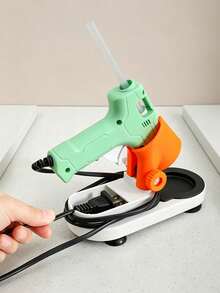 1pc Plastic Glue Gun Stand,Home Diy Repair Tool Glue Gun Stand, Multifunctional Universal Hot Glue Gun Stand,Universal Base For Hot Melt Glue Gun, Keeps Work Area Tidy - Multicolor - View 7