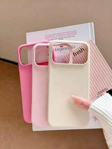 3 pièces Étuis de téléphone, Rose + Rouge Rose + Blanc, Ensemble de 3 pièces Dopamine Mat, Compatible avec IPhone 17 Pro Max/17 Pro/17/16 Pro Max/16/16 Pro/16 Plus/15/15 Pro/15 Plus/11/12/13/14 Pro Max/12 Pro/12 Pro Max/13 Pro/13 Pro Max/14 Pro/14 Pro Max/14 Plus. Design minimaliste, texture haut de gamme, finition mate antidérapante et anti-transpiration, plein de charme de fille douce, sans perdre le style élégant, matériau souple, minimaliste créatif, rapport coût-performance élevé - Lot de 3 [Rose rouge + Rose + Blanc] - Voir 2