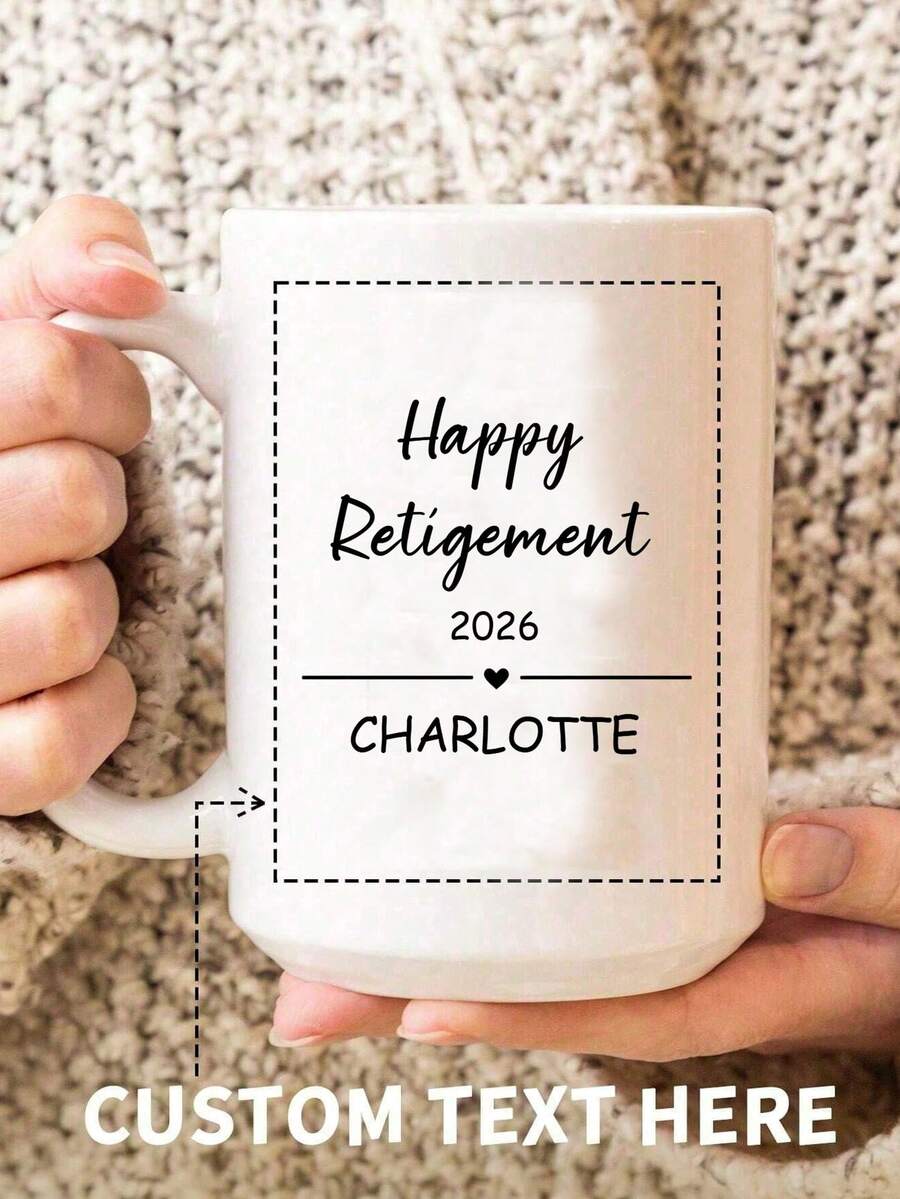 Personalized Retirement Coffee Mug, Happy Retirement Mug, Customized Retirement Gift For Boss/Colleague, Formal Retirement Cup For Her, Personalized Ceramic Mug, Valentine's Day Gift, Gift For Her, Gift For Him, Gift For Mom, Gift For Friend