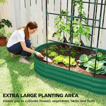 Galvanised Raised Garden Bed With Arched Trellis, 5 X 3 X 6ft Metal Outdoor Planter Box With Open Bottom, Green - 63 L X 35.4 W X 70.9 H - View 5