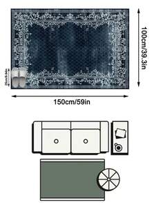 1pc European & American Luxury Vintage Persian Classic Floral - Soft Faux Cashmere Area Rug, Bathroom, Kitchen, Entrance, Hallway, Bedside, Living Room, Bedroom, All Season Machine Washable Mat, Home Decor - Multicolor - View 13