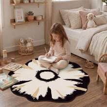 Latte&Fog Alfombras de 153 x 215 cm para Sala de Estar y Dormitorio,Moderna Abstracta Lavable, de Pelo bajo Antideslizante Estilo Boho para Sala de Estar, Oficina, Dormitorio(Negro 5x7ft) - Gris Claro - Ver 3
