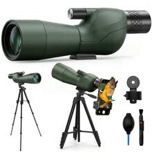 25-75x60 Spotting Scope For Hunting With Full Size Tripod, Phone Adapter Carrying Bag - Army Green - View 10